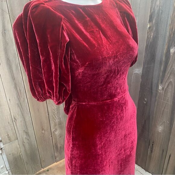 Reformation Livia Open-back Velvet Midi Dress size 0 - Picture 6 of 9